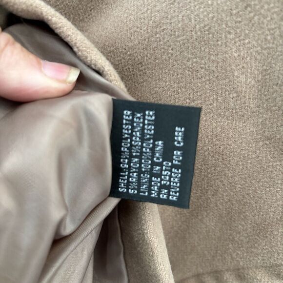 IB Diffusion Coat Women XXL Camel Double Breasted Button Up Pockets Lined - Picture 11 of 12